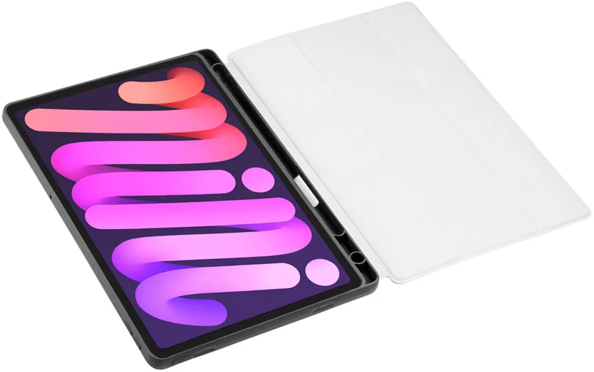 Samsung Galaxy Tab A8 Hoes Luxe Tri-Fold Book Case Kunst Leer Roze afbeelding 12