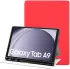 Samsung Galaxy Tab A9 Hoes Luxe Tri-Fold Book Case Kunst Leer Rood