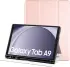 Samsung Galaxy Tab A9 Hoes Luxe Tri-Fold Book Case Kunst Leer Roze