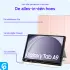 Samsung Galaxy Tab A9 Hoes Luxe Tri-Fold Book Case Kunst Leer Roze afbeelding 3