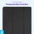 Samsung Galaxy Tab A9 Plus Hoes Luxe Tri-Fold Book Case Kunst Leer Zwart afbeelding 6