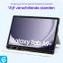 Samsung Galaxy Tab A9 Plus Hoes Luxe Tri-Fold Book Case Kunst Leer Blauw afbeelding 5