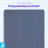Samsung Galaxy Tab A9 Plus Hoes Luxe Tri-Fold Book Case Kunst Leer Blauw afbeelding 6
