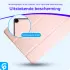 Samsung Galaxy Tab A9 Plus Hoes Luxe Tri-Fold Book Case Kunst Leer Roze afbeelding 2
