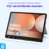 Samsung Galaxy Tab S10+/S9+/S9 FE+ Hoes Luxe Tri-Fold Book Case Kunst Leer Rood afbeelding 5