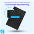 Samsung Tab S10 Ultra / S9 Ultra Hoes Luxe Tri-Fold Book Case Kunst Leer Zwart afbeelding 2