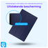Samsung Tab S10 Ultra / S9 Ultra Hoes Luxe Tri-Fold Book Case Kunst Leer Blauw afbeelding 2
