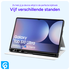 Samsung Tab S10 Ultra / S9 Ultra Hoes Luxe Tri-Fold Book Case Kunst Leer Blauw afbeelding 5