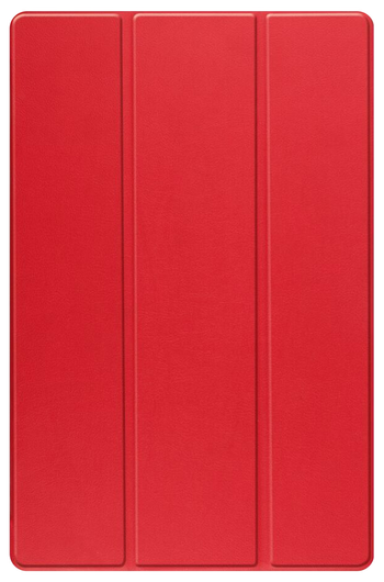 Samsung Tab S10 Ultra / S9 Ultra Hoes Luxe Tri-Fold Book Case Kunst Leer Rood afbeelding 9