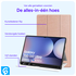 Samsung Tab S10 Ultra / S9 Ultra Hoes Luxe Tri-Fold Book Case Kunst Leer Roze afbeelding 4