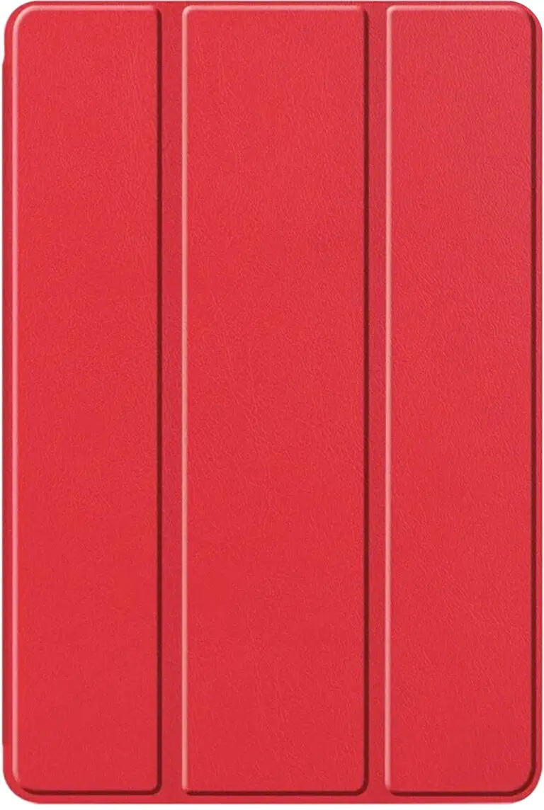 Samsung Galaxy Tab S6 Lite Hoes Luxe Tri-Fold Book Case Kunst Leer Rood afbeelding 9