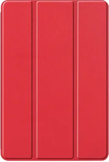 Samsung Galaxy Tab S6 Lite Hoes Luxe Tri-Fold Book Case Kunst Leer Rood afbeelding 9