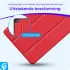 Samsung Galaxy Tab S6 Lite Hoes Luxe Tri-Fold Book Case Kunst Leer Rood afbeelding 2