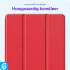 Samsung Galaxy Tab S6 Lite Hoes Luxe Tri-Fold Book Case Kunst Leer Rood afbeelding 6