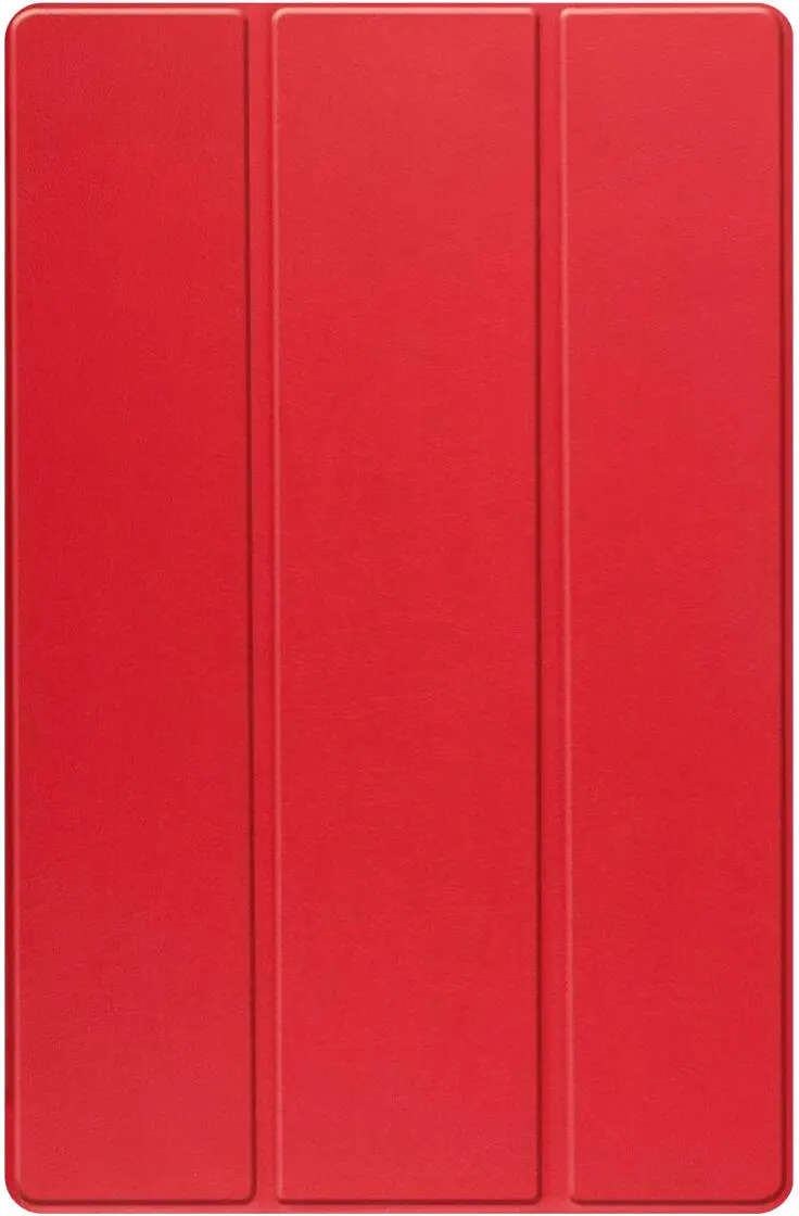 Samsung Galaxy Tab S8+/S7+/S7 FE Hoes Luxe Tri-Fold Book Case Kunst Leer Rood afbeelding 9