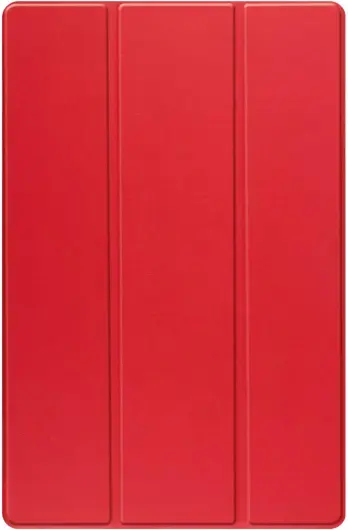 Samsung Galaxy Tab S8+/S7+/S7 FE Hoes Luxe Tri-Fold Book Case Kunst Leer Rood afbeelding 9