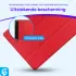 Samsung Galaxy Tab S8+/S7+/S7 FE Hoes Luxe Tri-Fold Book Case Kunst Leer Rood afbeelding 2