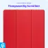 Samsung Galaxy Tab S8+/S7+/S7 FE Hoes Luxe Tri-Fold Book Case Kunst Leer Rood afbeelding 6