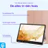 Samsung Galaxy Tab S8+/S7+/S7 FE Hoes Luxe Tri-Fold Book Case Kunst Leer Roze afbeelding 2