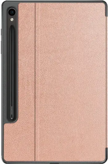 Samsung Galaxy Tab S9 / S9 FE Hoes Luxe Tri-Fold Book Case Kunst Leer Roze afbeelding 8