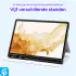Samsung Galaxy Tab S9 / S9 FE Hoes Luxe Tri-Fold Book Case Kunst Leer Roze afbeelding 5