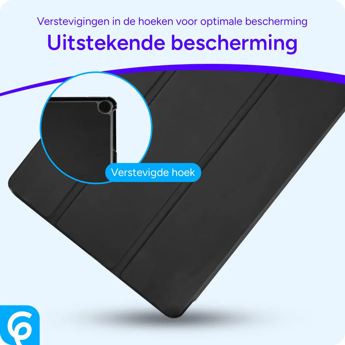 Google Pixel Tablet Hoes Luxe Tri-Fold Book Case Kunst Leer Zwart afbeelding 2