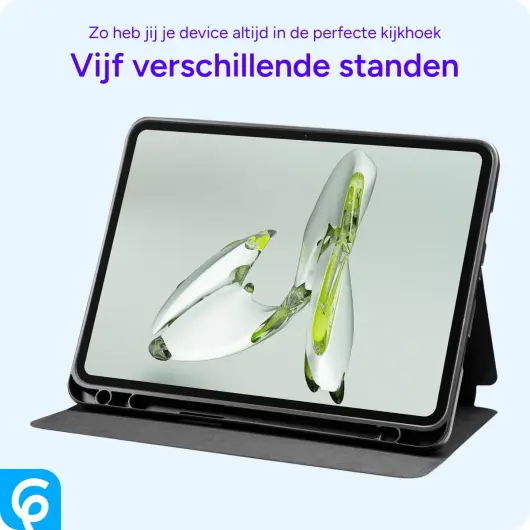 OnePlus Pad Go/Oppo Pad Neo/Air 2 Hoes Luxe Tri-Fold Book Case Kunst Leer Blauw afbeelding 6