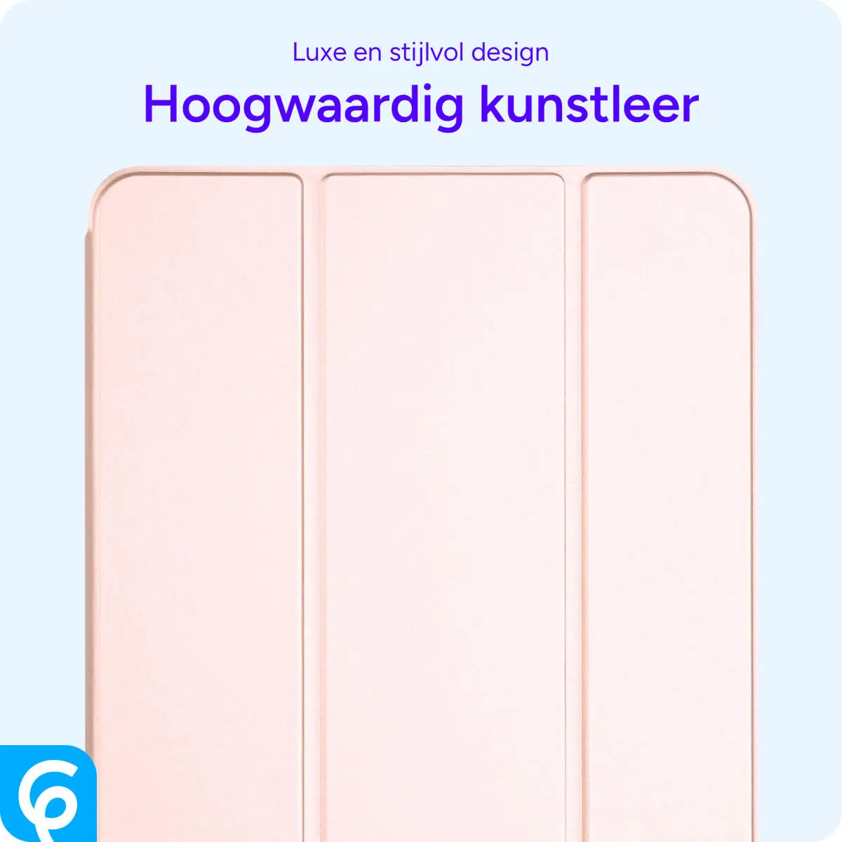 OnePlus Pad Go/Oppo Pad Neo/Air 2 Hoes Luxe Tri-Fold Book Case Kunst Leer Roze afbeelding 6