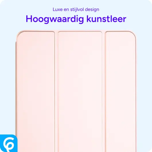 OnePlus Pad Go/Oppo Pad Neo/Air 2 Hoes Luxe Tri-Fold Book Case Kunst Leer Roze afbeelding 6