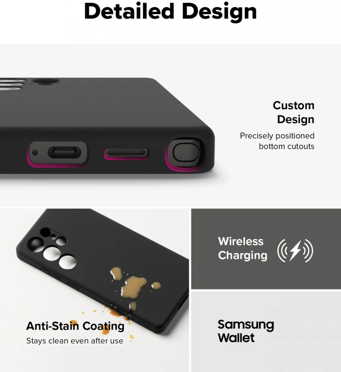 Ringke Silicone Samsung Galaxy S25 Ultra Hoesje MagSafe / Qi2 Back Cover Zwart afbeelding 10