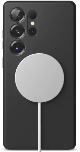 Ringke Silicone Samsung Galaxy S25 Ultra Hoesje MagSafe / Qi2 Back Cover Zwart afbeelding 2