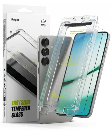 Ringke Easy Slide Samsung Galaxy S25 Plus Screen Protector met Jig 2-Pack Screen Protectors