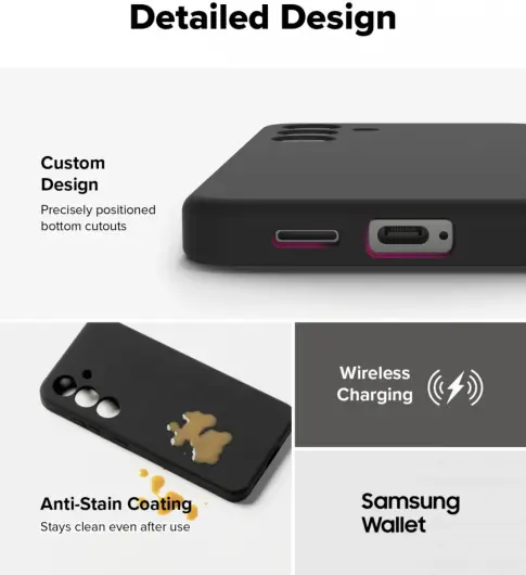 Ringke Silicone Samsung Galaxy S25 Hoesje MagSafe / Qi2 Back Cover Zwart afbeelding 9