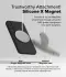 Ringke Silicone Samsung Galaxy S25 Hoesje MagSafe / Qi2 Back Cover Zwart afbeelding 5