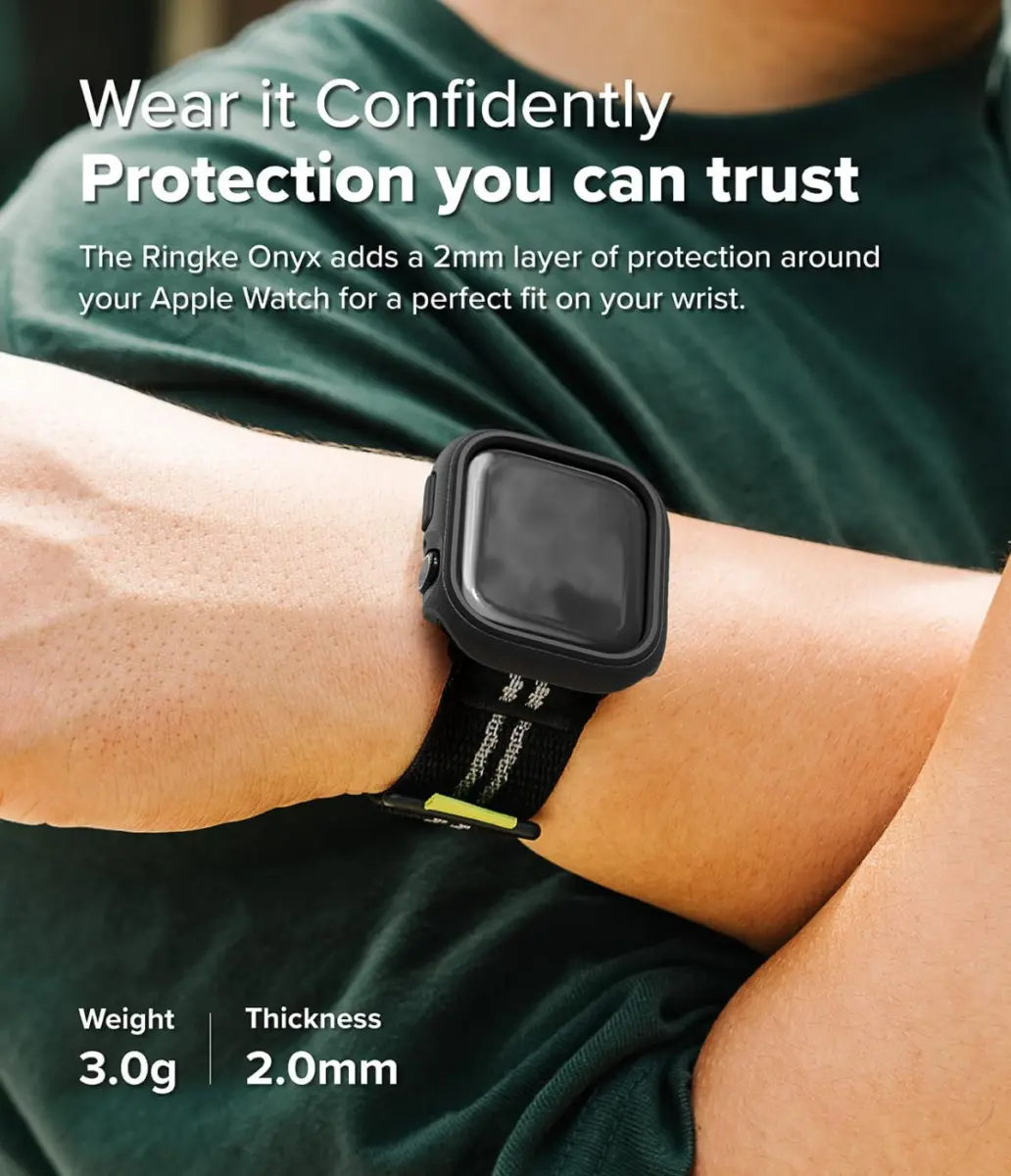 Ringke Onyx - Apple Watch 10 46MM Hoesje - Bumper Case Zwart afbeelding 5