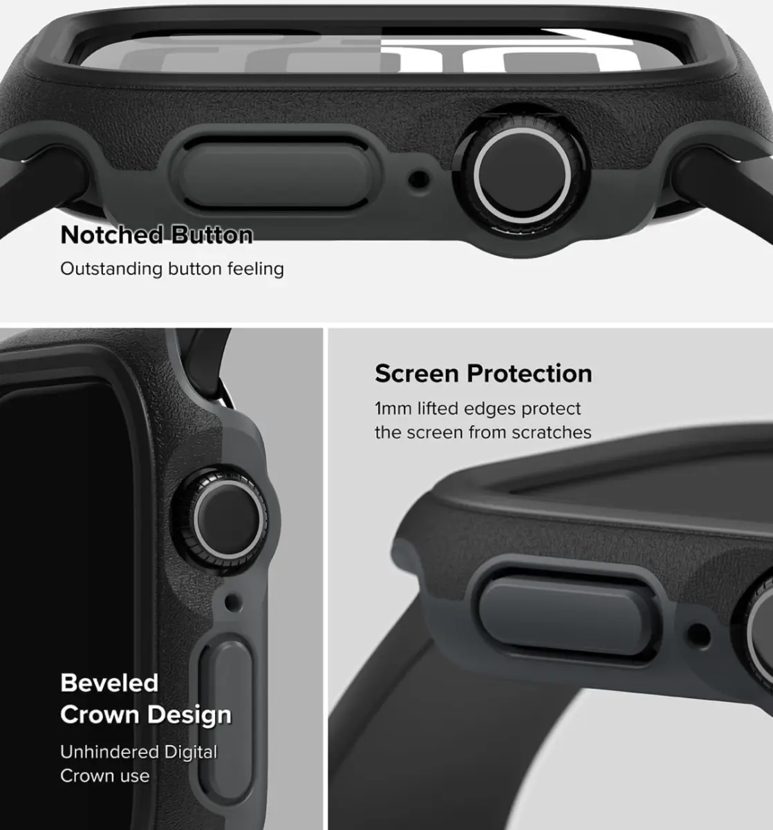Ringke Onyx - Apple Watch 10 46MM Hoesje - Bumper Case Zwart afbeelding 9