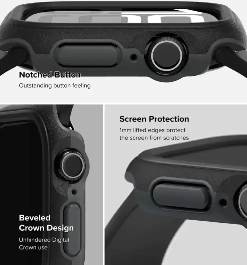 Ringke Onyx - Apple Watch 10 46MM Hoesje - Bumper Case Zwart afbeelding 9