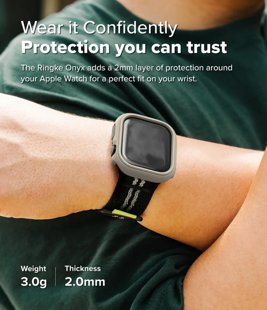 Ringke Onyx - Apple Watch 10 46MM Hoesje - Bumper Case Sand afbeelding 4