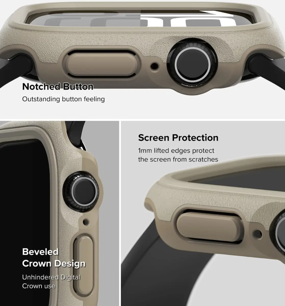 Ringke Onyx - Apple Watch 10 46MM Hoesje - Bumper Case Sand afbeelding 9