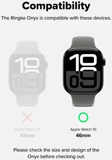 Ringke Onyx - Apple Watch 10 46MM Hoesje - Bumper Case Sand afbeelding 2