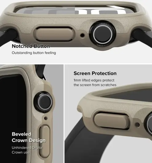 Ringke Onyx - Apple Watch 10 46MM Hoesje - Bumper Case Sand afbeelding 9