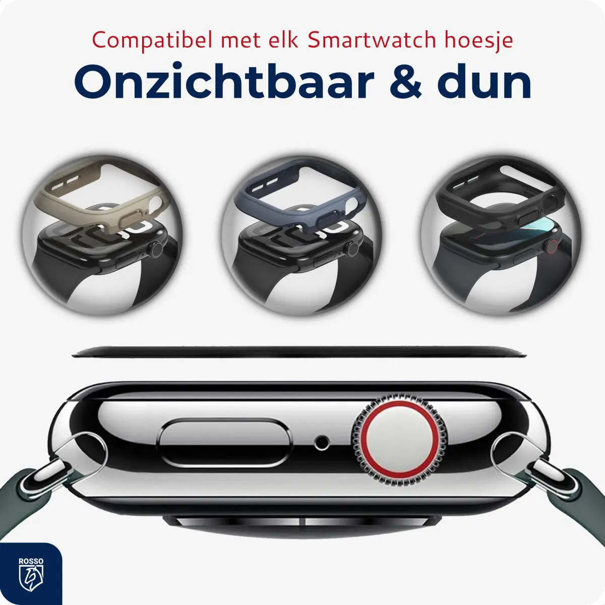 Rosso Apple Watch 44MM Tempered Glass - Screen Protector Installatietray 2-Pack afbeelding 7