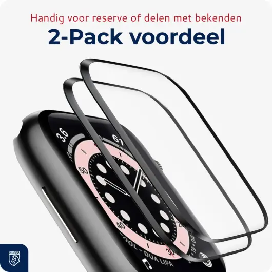 Rosso Apple Watch 44MM Tempered Glass - Screen Protector Installatietray 2-Pack afbeelding 8