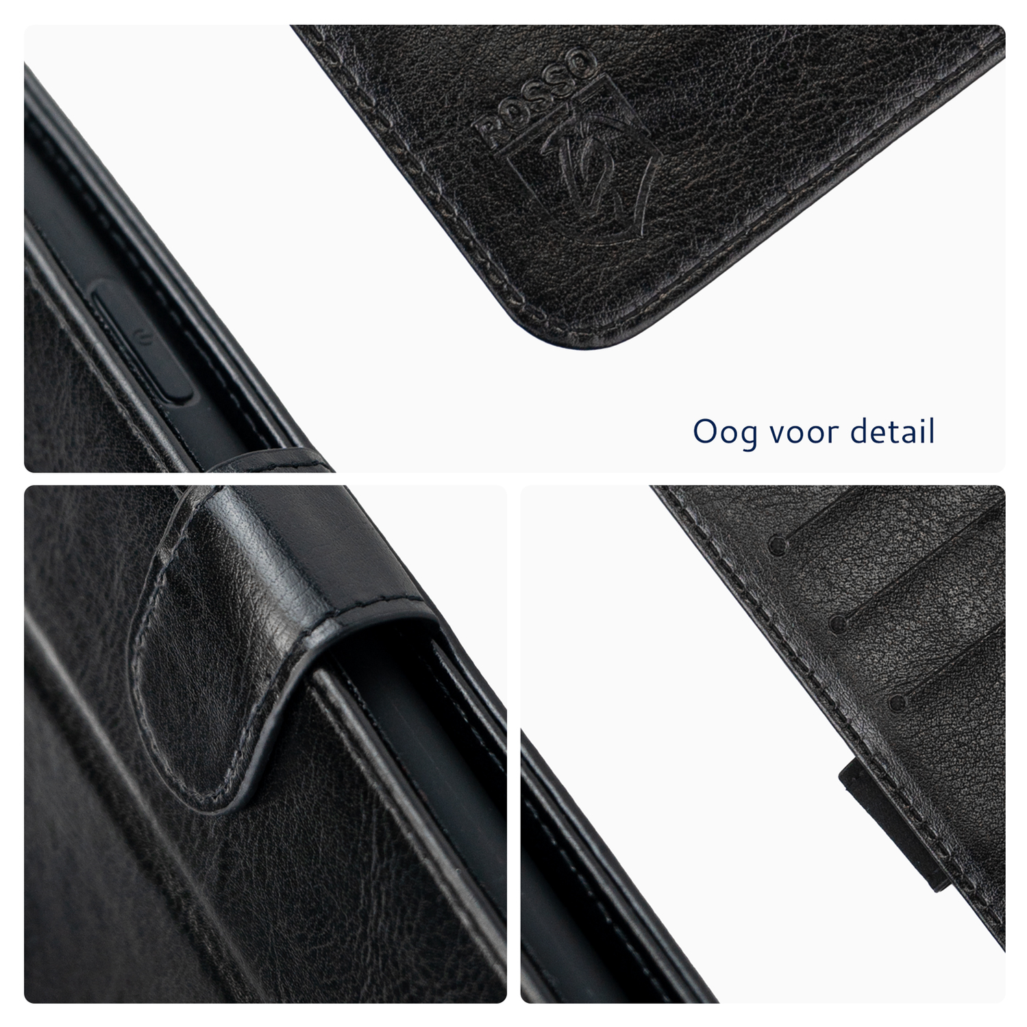 Rosso Element Nothing CMF Phone 2 Pro Hoesje Book Case Wallet Zwart afbeelding 2