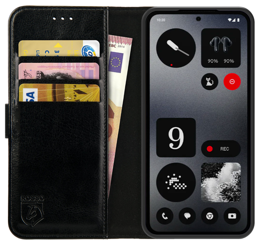 Rosso Element Nothing CMF Phone 2 Pro Hoesje Book Case Wallet Zwart afbeelding 1