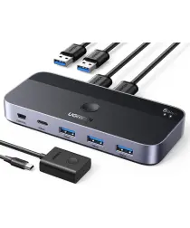 UGREEN Sharing Switch USB 3.0 Schakelaar met 3 USB en 1 USB-C Poort afbeelding
