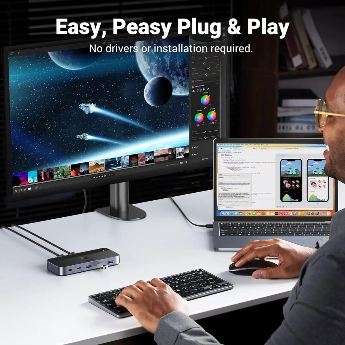 UGREEN Sharing Switch USB 3.0 Schakelaar met 3 USB en 1 USB-C Poort afbeelding 3