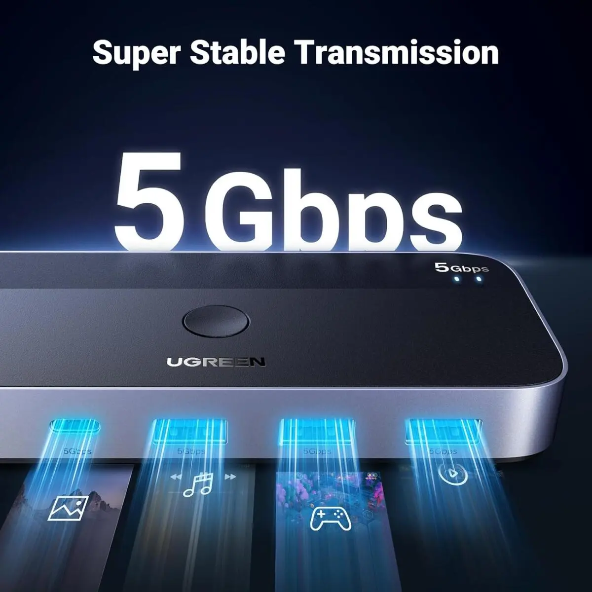UGREEN Sharing Switch USB 3.0 Schakelaar met 3 USB en 1 USB-C Poort afbeelding 6