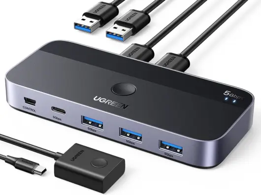 UGREEN Sharing Switch USB 3.0 Schakelaar met 3 USB en 1 USB-C Poort afbeelding 1