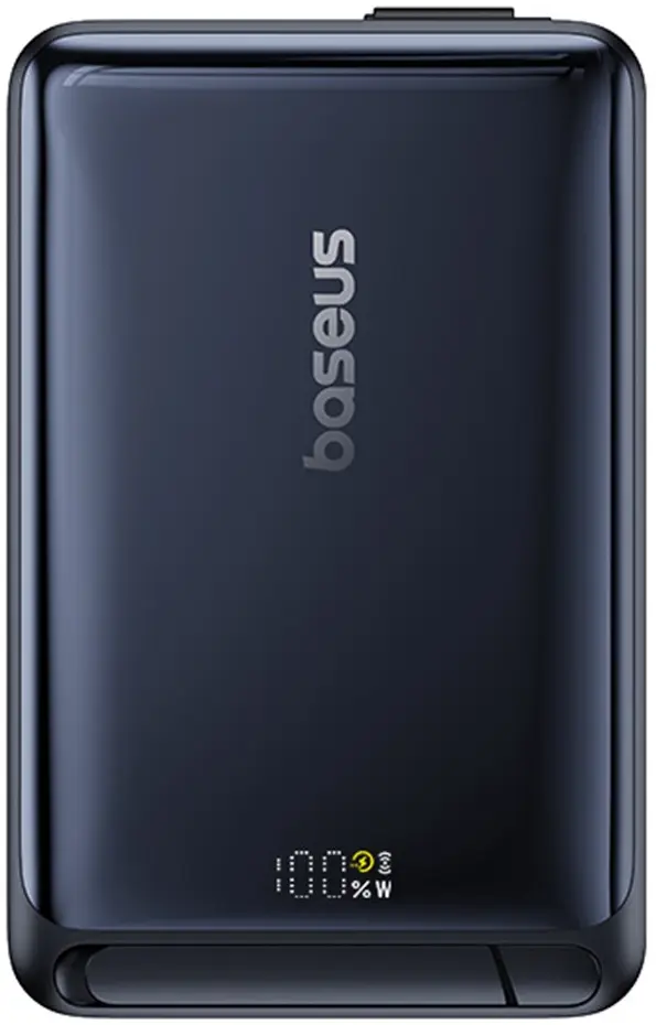 Baseus Nomos Kickstand Magnetische Qi2 Powerbank Draadloos Opladen 45W Zwart afbeelding 12